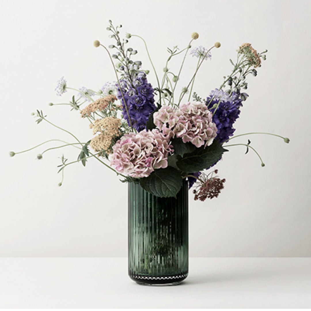 【色: Gray】Lewondr ガラス花瓶 8.7インチ クリスタルインスタイ